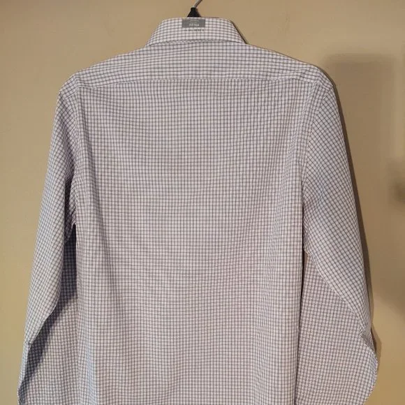 ARROW FITTED STRETCH MEN LONG SLEEVE DRESS SHIRT - S (14-14 1/2) 32/33 - Picture 5 of 6